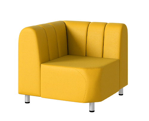 диван модульный для библиотек, желтый