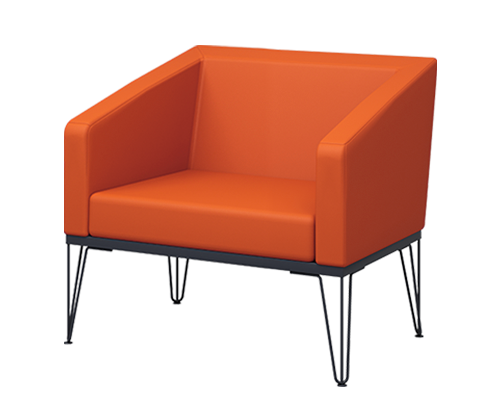 кресло-диван для библиотек оранжевое