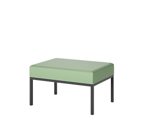 банкетка для библиотек, холлов, рекреаций учебных заведений, современный дизайн, зеленая
