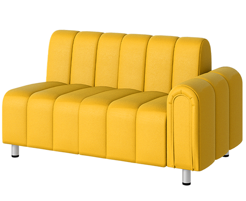 диван модульный для библиотек, желтый